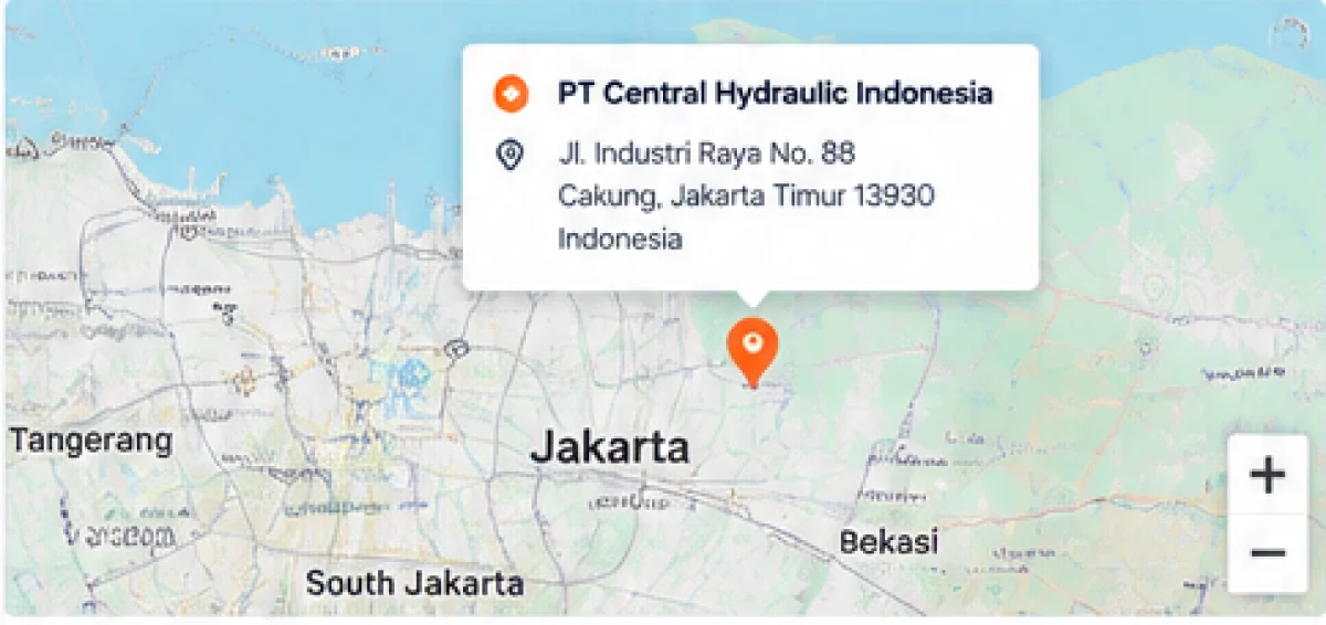 Map showing the Jakarta office area